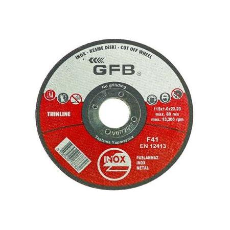 GFB  180 * 1,6 * 22,23 mm İnox Kesici Taş